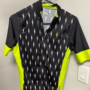 Primal Black and Yellow Lightning Bolt Men's Jersey